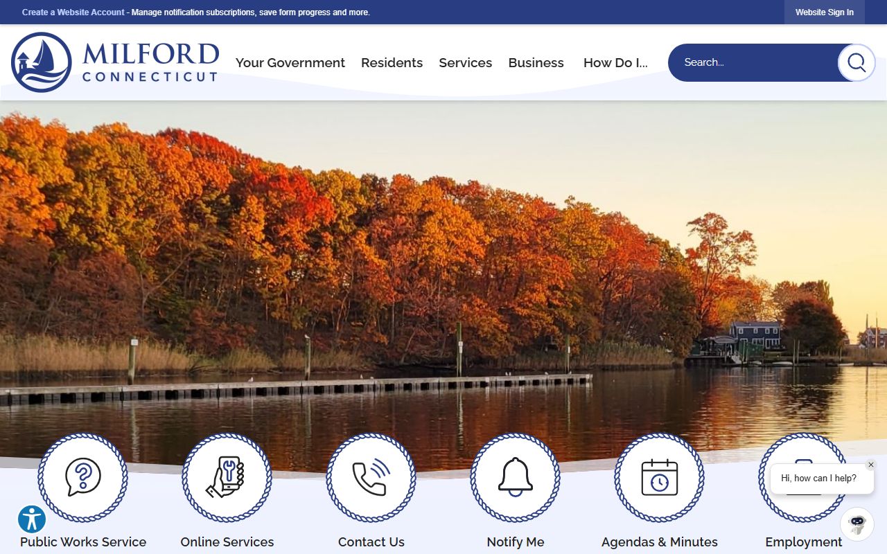 Milford Town Clerk website