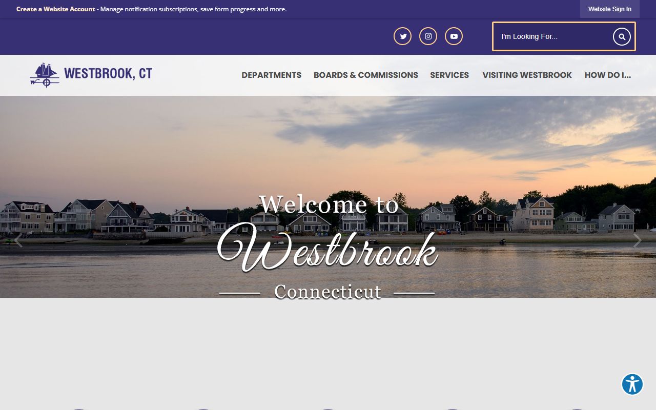 Westbrook Town Clerk office in Middlesex County Connecticut